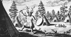 Earliest know depiction of Siberian shaman, by Witsen, 1692
