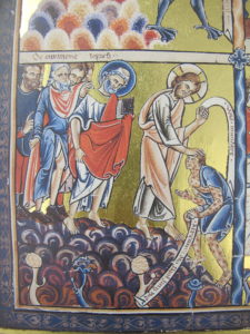 Jesus heals the Leper, Great Canterbury Psalter c. 1200